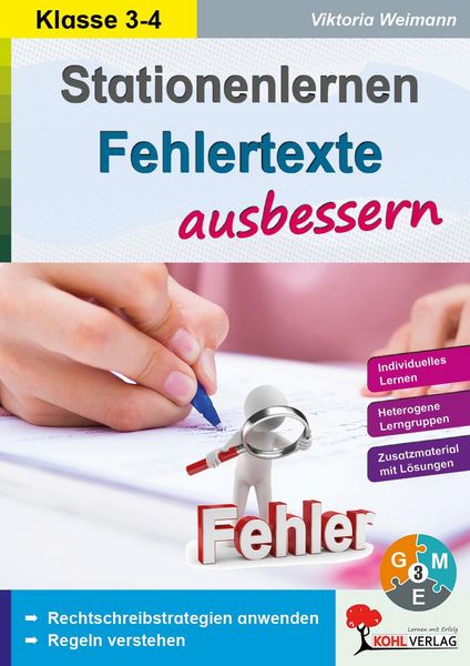 Produktbild: Stationenlernen Fehlertexte ausbessern / Klasse 3-4