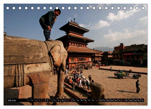 Produktbild: Nepal - Kathmandutal (Tischkalender 2026 DIN A5 quer), CALVENDO Monatskalender