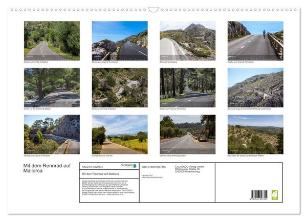 Produktbild: Mit dem Rennrad auf Mallorca (Wandkalender 2026 DIN A2 quer), CALVENDO Monatskalender