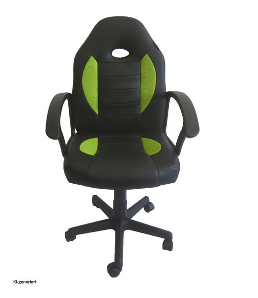 Produktbild: HTI-Living Schreibtischstuhl Junior h&ouml;henverstellbar ergonomischer Drehstuhl Schwarz-Gr&uuml;n