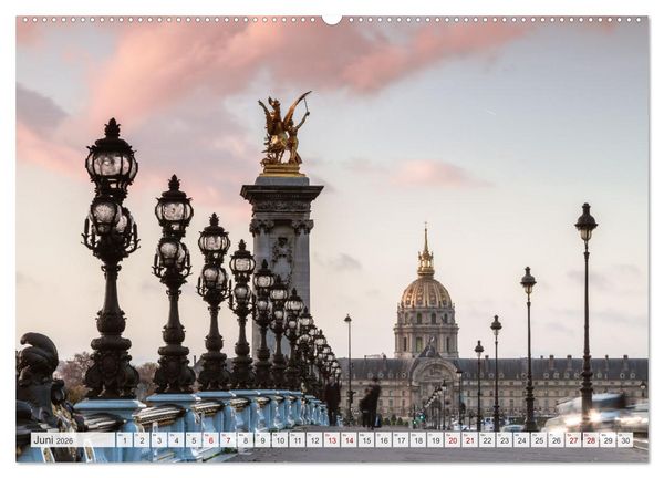Produktbild: Paris - La Ville Lumi&egrave;re (hochwertiger Premium Wandkalender 2026 DIN A2 quer), Kunstdruck in Hochglanz