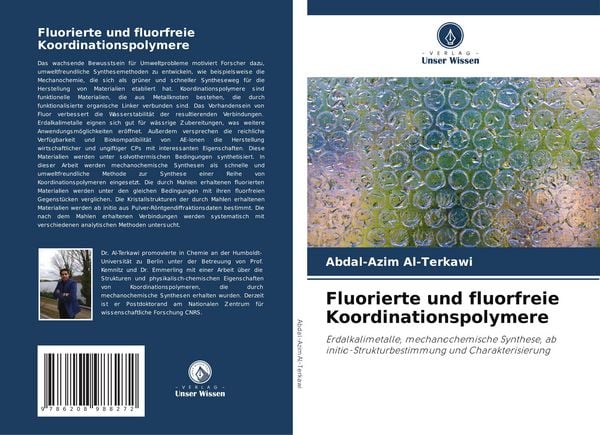 Fluorierte und fluorfreie Koordinationspolymere, Taschenbuch von Abdal-Azim Al-Terkawi, Verlag Unser Wissen, 9786208988272
