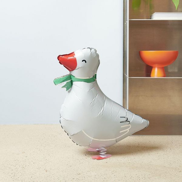 Produktbild: Folienballon Airwalker, Gans, 1 Ballon + 4-DIY Teile, 47 x 43 x 18 cm