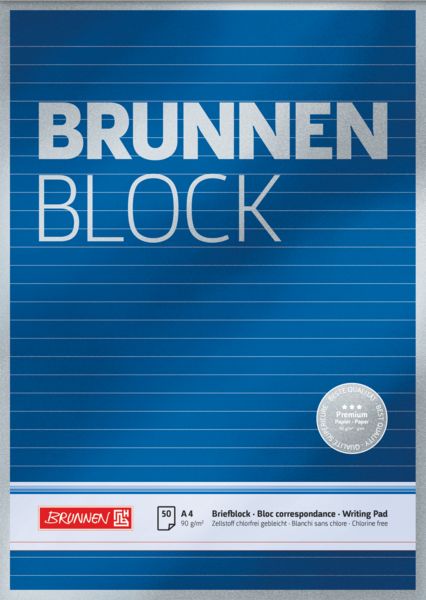 Produktbild: Brunnen Briefbl. A4 90g lin. Premium