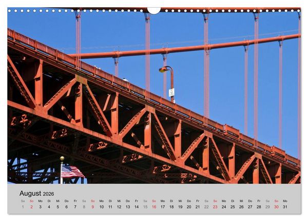 Produktbild: GOLDEN GATE BRIDGE Faszination San Francisco (Wandkalender 2026 DIN A3 quer), CALVENDO Monatskalender