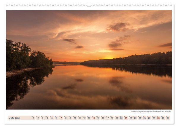 Produktbild: M&ouml;hnesee - das westf&auml;lische Meer (Wandkalender 2026 DIN A2 quer), CALVENDO Monatskalender