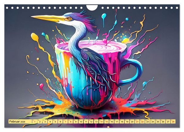 Produktbild: Tierische Kaffeestunden (Wandkalender 2026 DIN A4 quer), CALVENDO Monatskalender