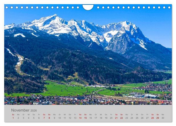 Produktbild: Garmisch-Partenkirchen Werdenfelser Land (Wandkalender 2026 DIN A4 quer), CALVENDO Monatskalender
