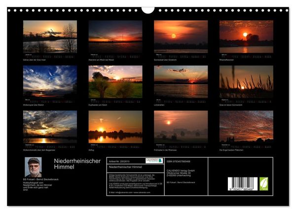 Produktbild: Niederrheinischer Himmel (Wandkalender 2026 DIN A3 quer), CALVENDO Monatskalender