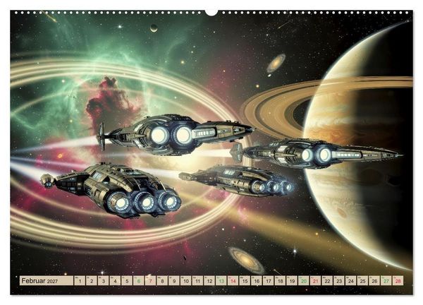 Produktbild: Gravitations-Raumschiffe (Wandkalender 2027 DIN A2 quer), CALVENDO Monatskalender