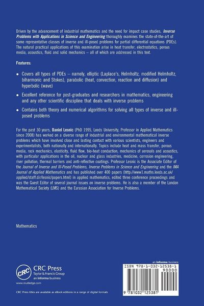 Produktbild: Inverse Problems with Applications in Science and Engineering