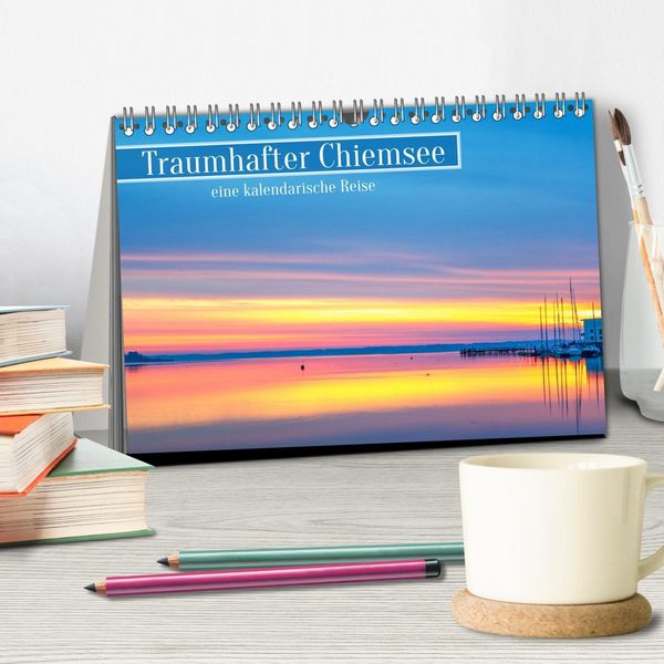 Produktbild: Traumhafter Chiemsee - eine kalendarische Reise (Tischkalender 2026 DIN A5 quer), CALVENDO Monatskalender