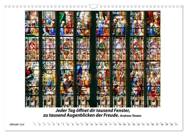 Produktbild: Fenster Gedanken (Wandkalender 2026 DIN A3 quer), CALVENDO Monatskalender