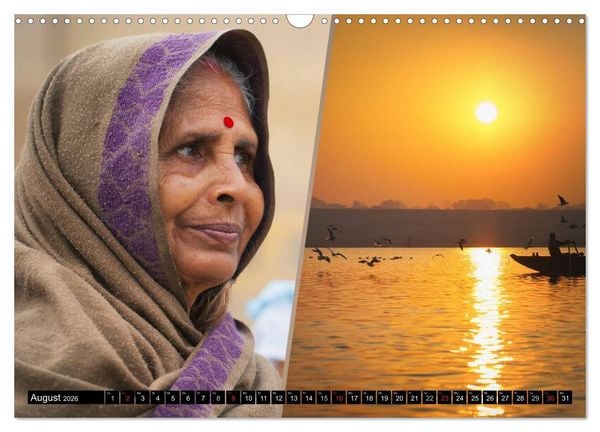Produktbild: INDIEN Menschen Farben Impressionen (Wandkalender 2026 DIN A3 quer), CALVENDO Monatskalender