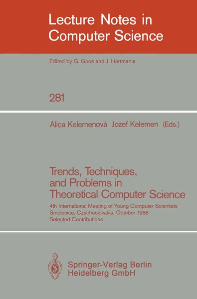 Produktbild: Trends, Techniques, and Problems in Theoretical Computer Science