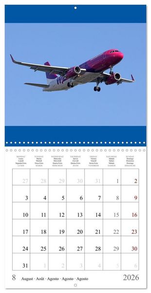 Produktbild: Gayde, F: Airplanes in the blue sky (Wall Calendar 2026 12 &times;
