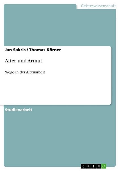Produktbild: Alter und Armut