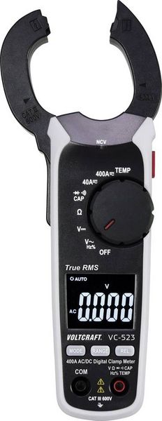Produktbild: VOLTCRAFT VC-523 Stromzange digital CAT III 600V Anzeige (Counts): 4000