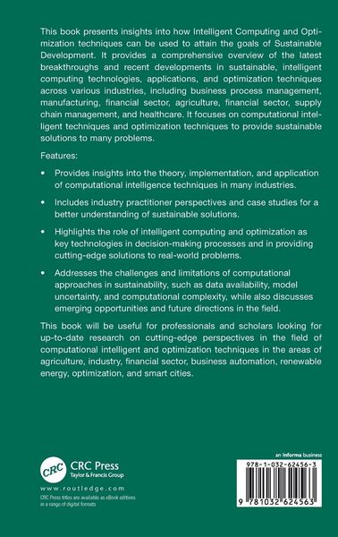 Produktbild: Intelligent Computing and Optimization for Sustainable Development