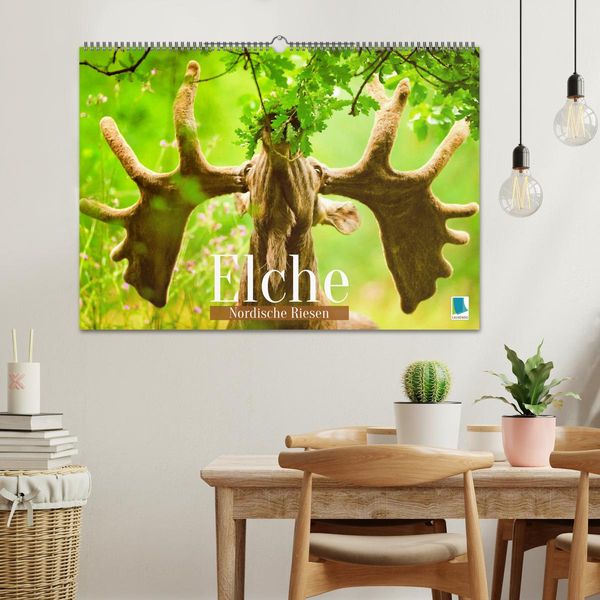 Produktbild: Elche: Nordische Riesen (Wandkalender 2026 DIN A2 quer), CALVENDO Monatskalender