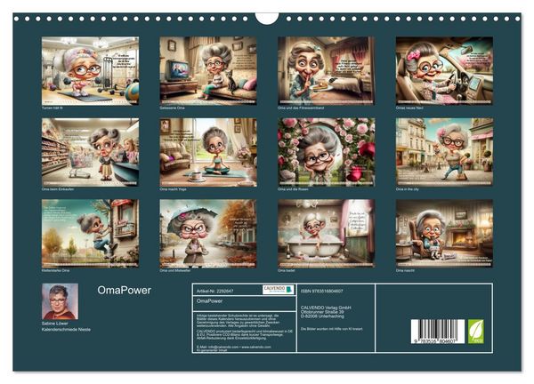 Produktbild: OmaPower (Wandkalender 2027 DIN A3 quer), CALVENDO Monatskalender