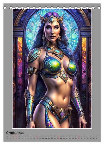 Produktbild: Elegante Cyborgs (Tischkalender 2026 DIN A5 hoch), CALVENDO Monatskalender
