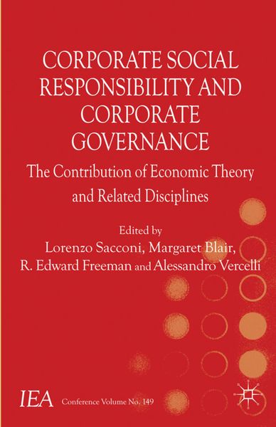 Produktbild: Corporate Social Responsibility and Corporate Governance