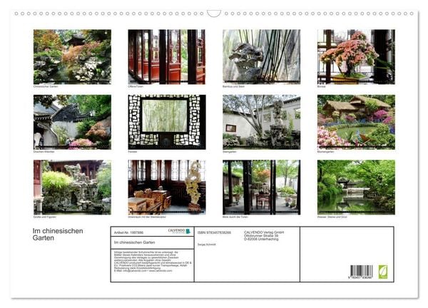 Produktbild: Im chinesischen Garten (Wandkalender 2026 DIN A2 quer), CALVENDO Monatskalender