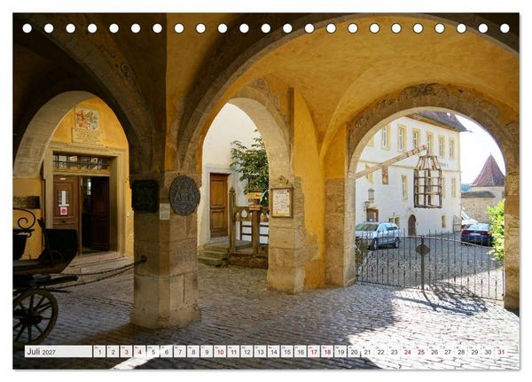 Produktbild: Rothenburg ob der Tauber. Sehensw&uuml;rdigkeiten. (Tischkalender 2027 DIN A5 quer), CALVENDO Monatskalender