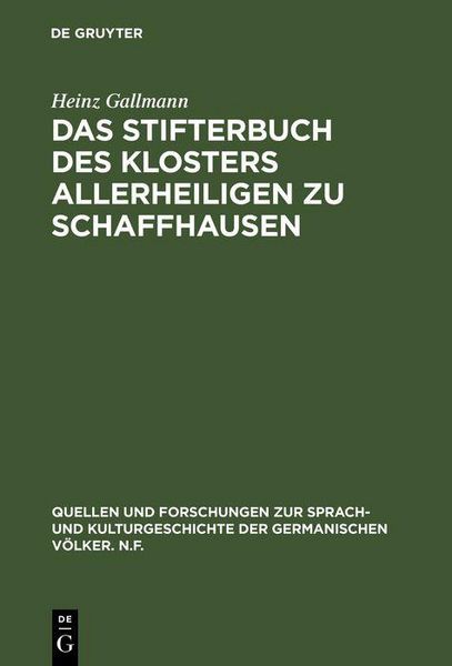 Produktbild: Das Stifterbuch des Klosters Allerheiligen zu Schaffhausen