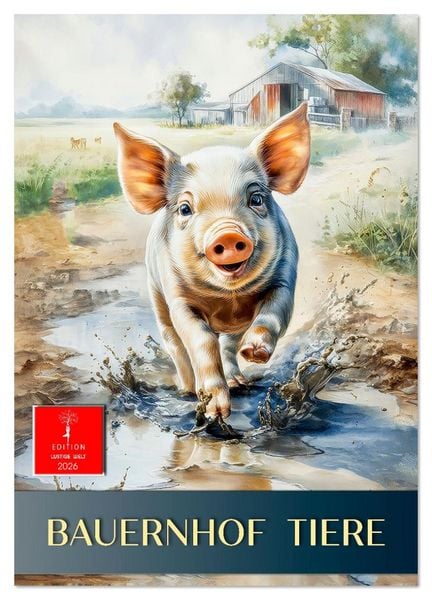 Produktbild: Bauernhof Tiere (Wandkalender 2026 DIN A3 hoch), CALVENDO Monatskalender