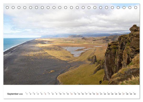 Produktbild: ISLAND Atemberaubende Natur aus Feuer und Eis (Tischkalender 2026 DIN A5 quer), CALVENDO Monatskalender
