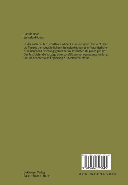 Produktbild: Splinefunktionen