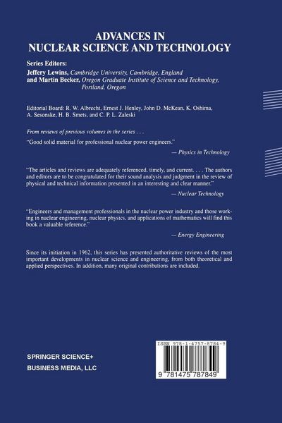 Produktbild: Advances in Nuclear Science and Technology