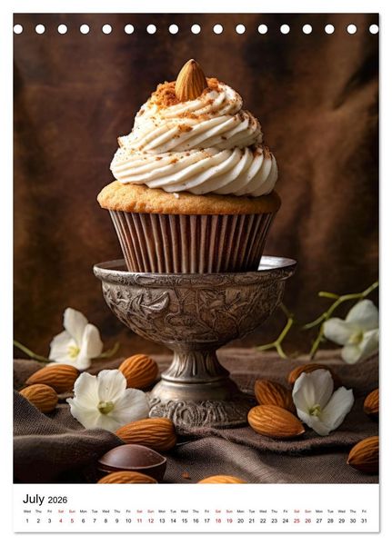 Produktbild: Yummy Cupcakes (Desk Calendar 2026 DIN A5 portrait), CALVENDO 12 Month DeskCalendar