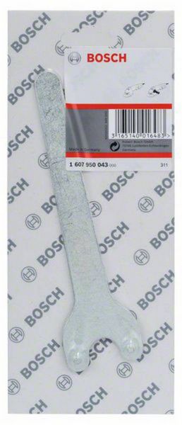 Produktbild: Zweilochschl&uuml;ssel gerade, zum Spannen aller Scheiben auf Winkelschleifer Bosch Accessories 1607950043