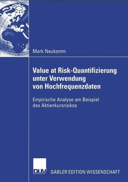 Produktbild: Value at Risk-Quantifizierung unter Verwendung von Hochfrequenzdaten