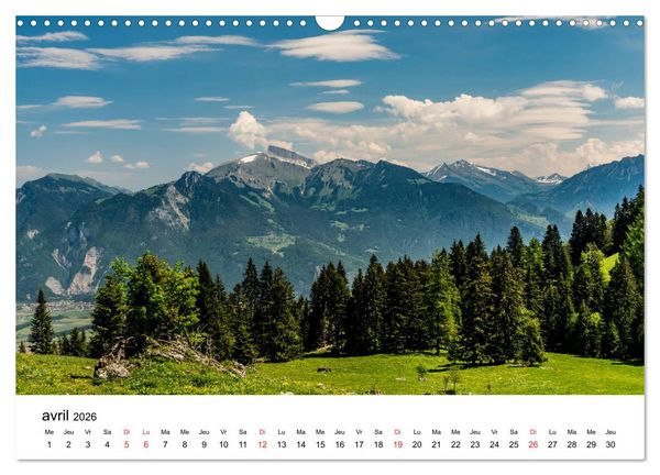 Produktbild: Randonn&eacute;es en Suisse alpages valaisans (Calendrier mural 2026 DIN A3 vertical), CALVENDO calendrier mensuel