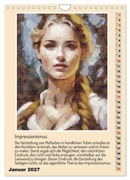 Produktbild: Kunststile der Moderne in Darstellungen von Frauen (Wandkalender 2027 DIN A4 hoch), CALVENDO Monatskalender