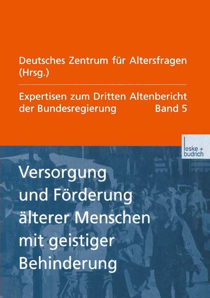 Produktbild: Versorgung und F&ouml;rderung &auml;lterer Menschen mit geistiger Behinderung