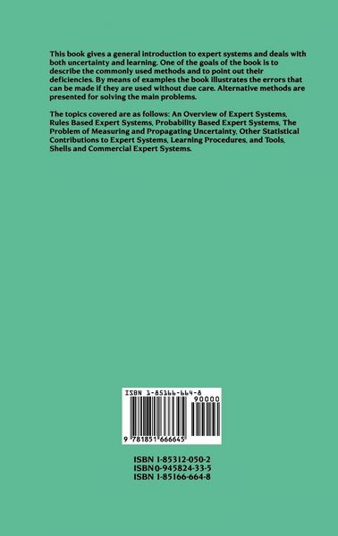 Produktbild: Expert Systems: Uncertainty and Learning