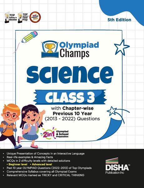 Produktbild: Olympiad Champs Science Class 3 with Chapter-wise Previous 10 Year (2013 - 2022) Questions 5th Edition | Complete Prep Guide with Theory, PYQs, Past & Practice Exercise |