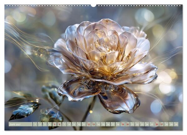 Produktbild: Luminous Garden. Wo Biologie und KI verschmelzen (hochwertiger Premium Wandkalender 2027 DIN A2 quer), Kunstdruck in Hochglanz