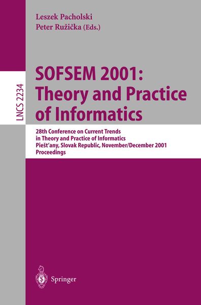 Produktbild: SOFSEM 2001: Theory and Practice of Informatics