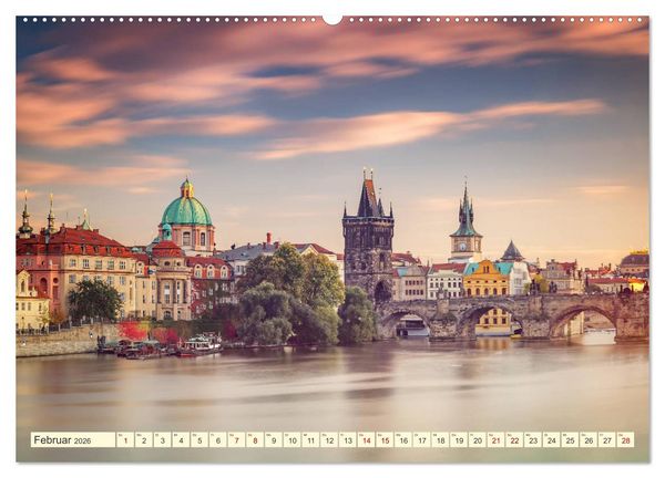 Produktbild: Die sch&ouml;ne Stadt Prag (Wandkalender 2026 DIN A2 quer), CALVENDO Monatskalender