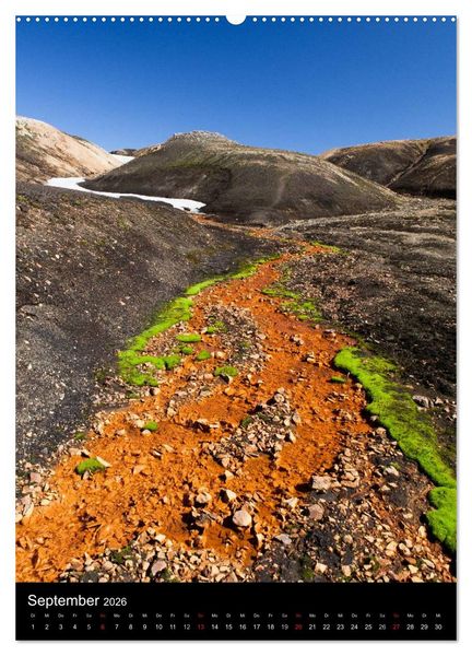 Produktbild: Island - Der Laugavegur-Kalender 2026 (hochwertiger Premium Wandkalender 2026 DIN A2 hoch), Kunstdruck in Hochglanz