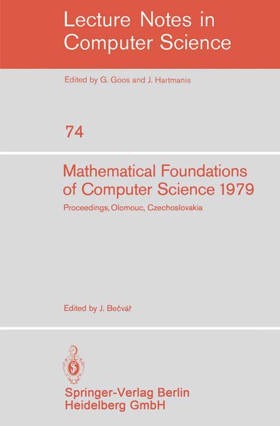 Produktbild: Mathematical Foundations of Computer Science 1979