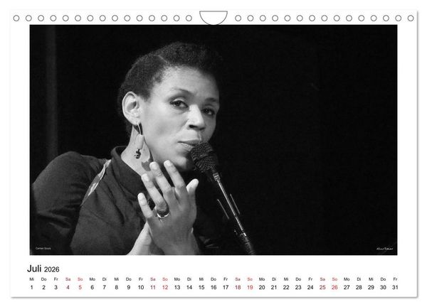 Produktbild: Internationale Meister des Jazz in Schwarzwei&szlig; (Wandkalender 2026 DIN A4 quer), CALVENDO Monatskalender