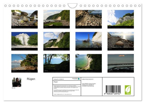 Produktbild: R&uuml;gen (Wandkalender 2026 DIN A4 quer), CALVENDO Monatskalender