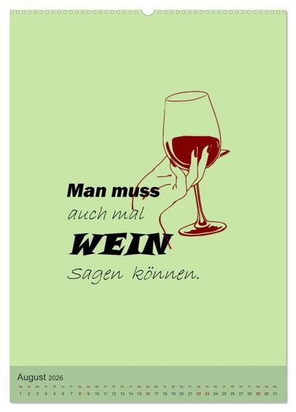 Produktbild: TRINKSPR&Uuml;CHE rund um Bier, Wein und Co. &hellip; (hochwertiger Premium Wandkalender 2026 DIN A2 hoch), Kunstdruck in Hochglanz